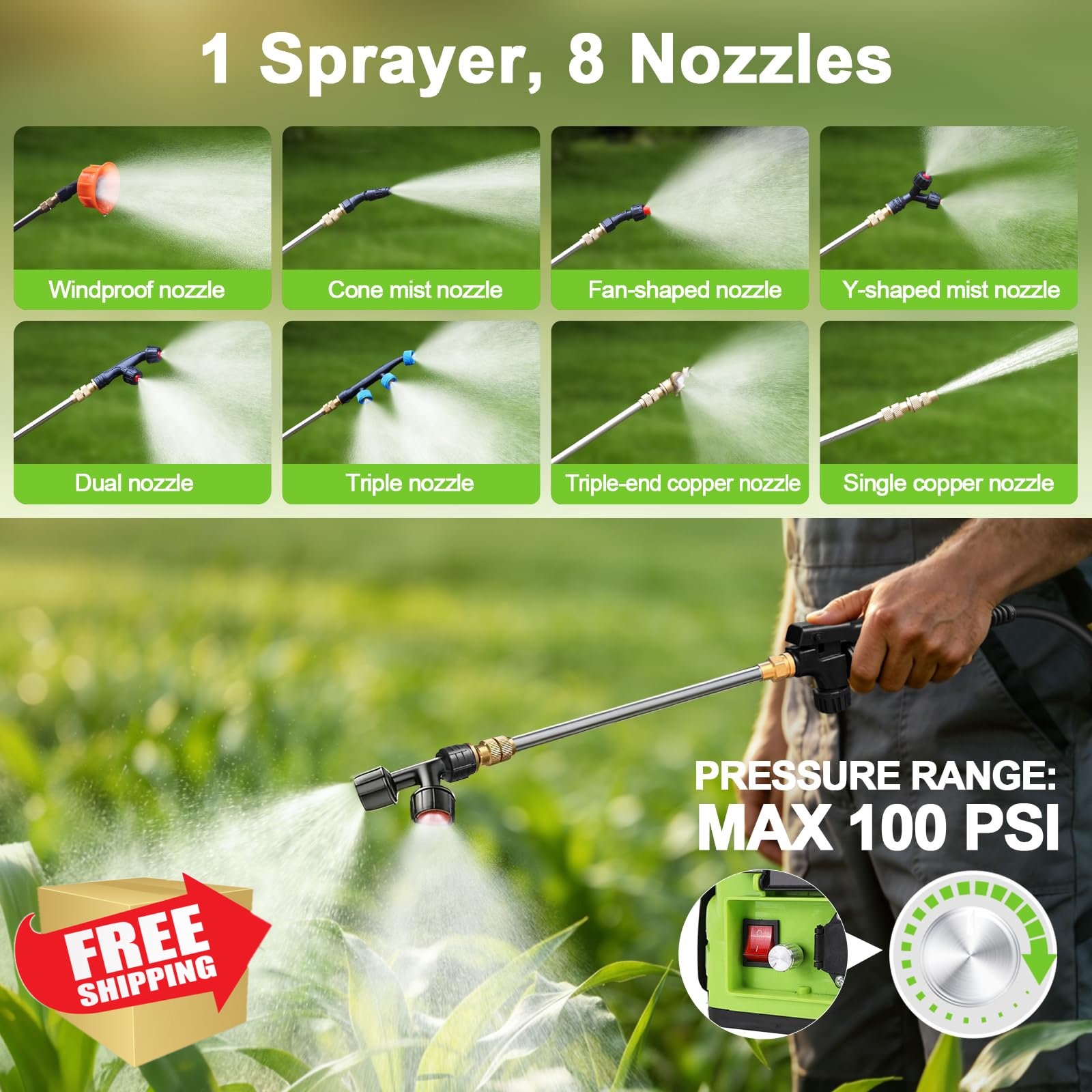 Ublue Backpack Sprayer Green 5.3 Gallon gallery