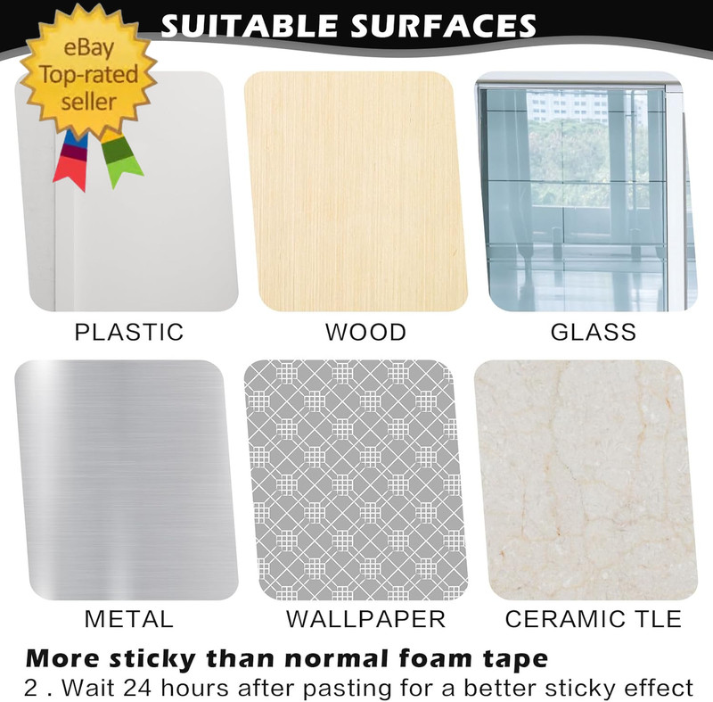8 Pack Adhesive Cabinet Handles Pulls, Self Stick Door Handles ABS Plastic Pulls gallery