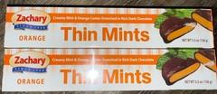 Zachary Orange Thin Mints Dark Chocolate 2-Boxes 5.5 Oz. Each ~ Exp. 02/14/2027