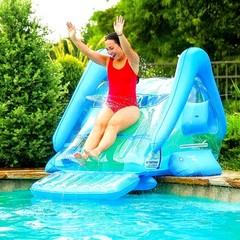 Inflatable Pool Slide With Sprinkler Outdoor Water Slide Heavy Duty Backyard Fun