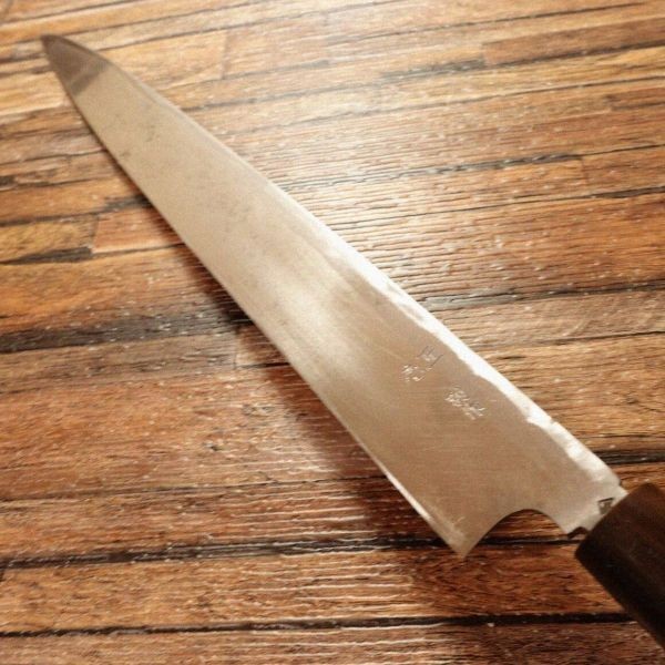 Yanagiba Knife Sharpened Buffalo Handle Sashimi Japan Used 335mm gallery