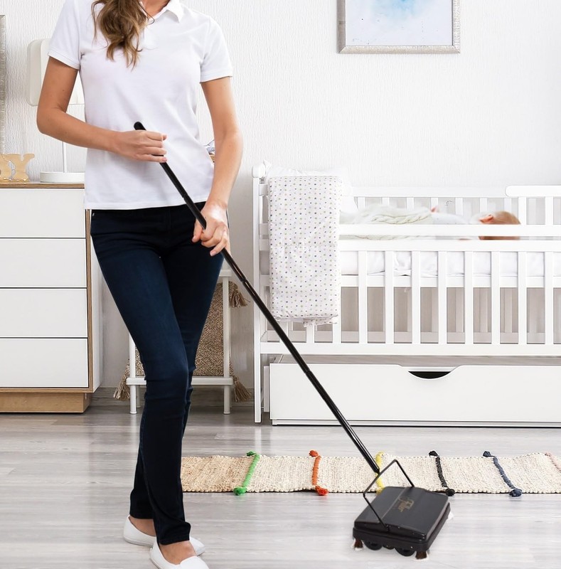 Carpet Floor Sweeper Electric Static Cleaner Hard Soft Surface Compact Lightw... gallery