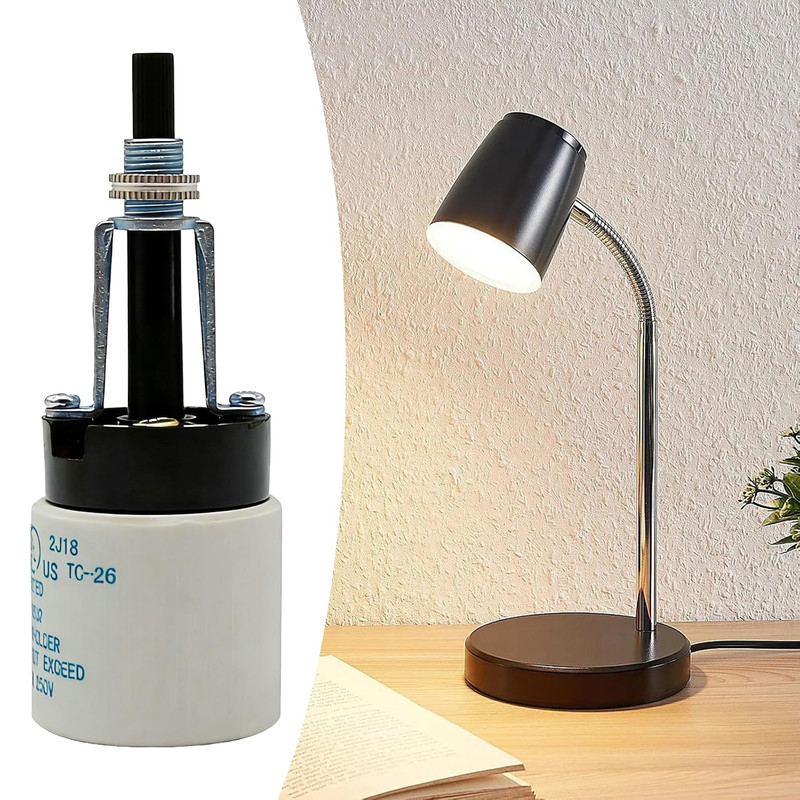 E26 Universal Ceramic Light Socket with Rotary Switch 250V 660W for Lamp Twist K gallery