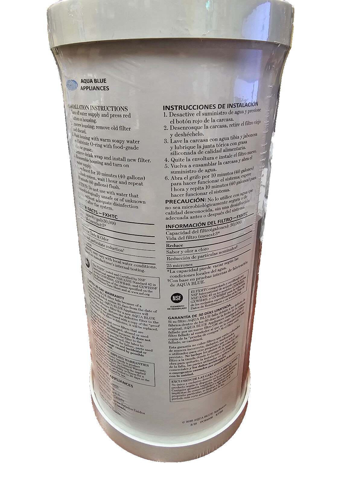 2 Pack 10"x4.5" Water Filter for GE FXHTC, GXWH40L, GXWH35F, GNWH38S gallery