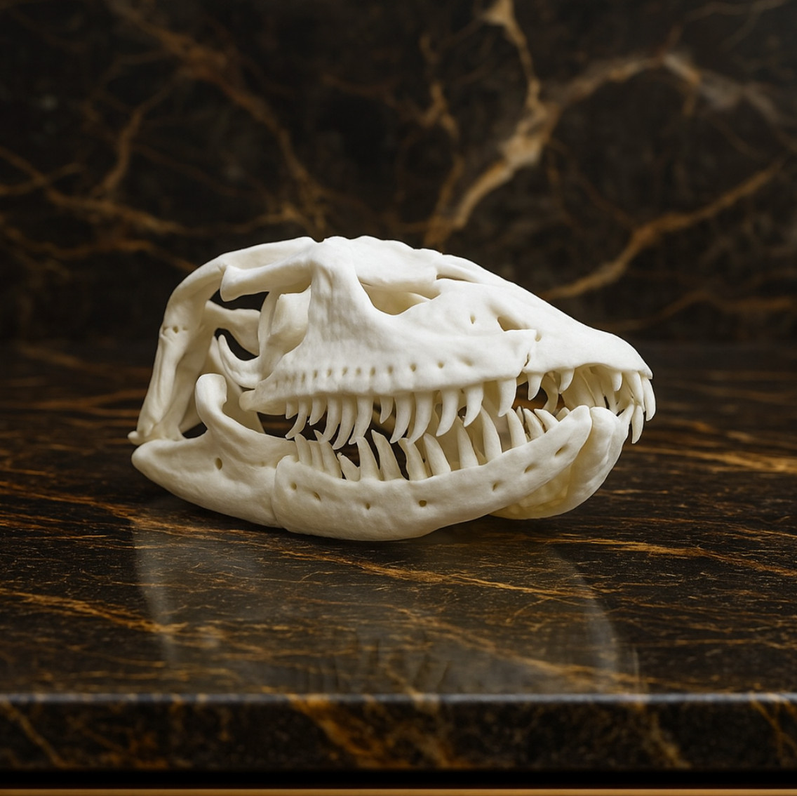 Komodo Dragon Skull Replica - Museum-Quality Varanus Cast 1:1 gallery