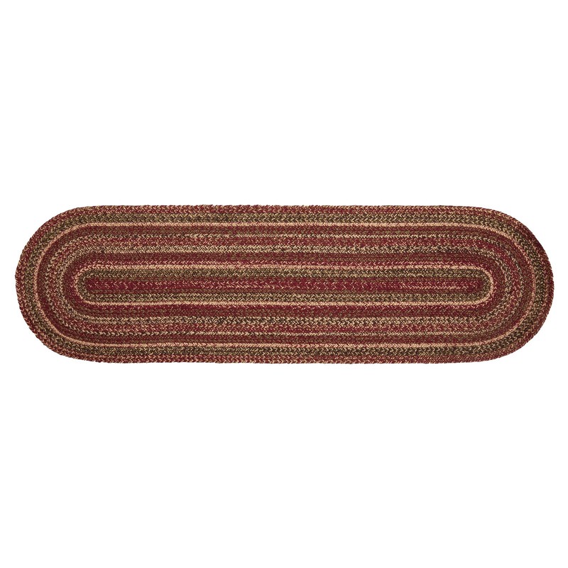 Table Runner Cider Mill Jute Primitive 13x48 Oval Braid Kitchen Decor VHC Brands gallery