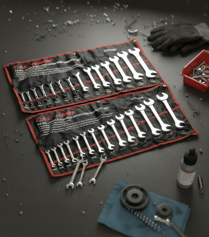 28-pc Combination Angle Double Open End Wrench Set SAE & METRIC gallery