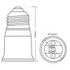 4pcs E26 Medium Screw Socket Extender 1.5" Standard Light Bulb Extension gallery