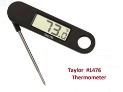 Chefs Professional Thermometer / Taylor # 1476 instantly reads -40 to 392 deg