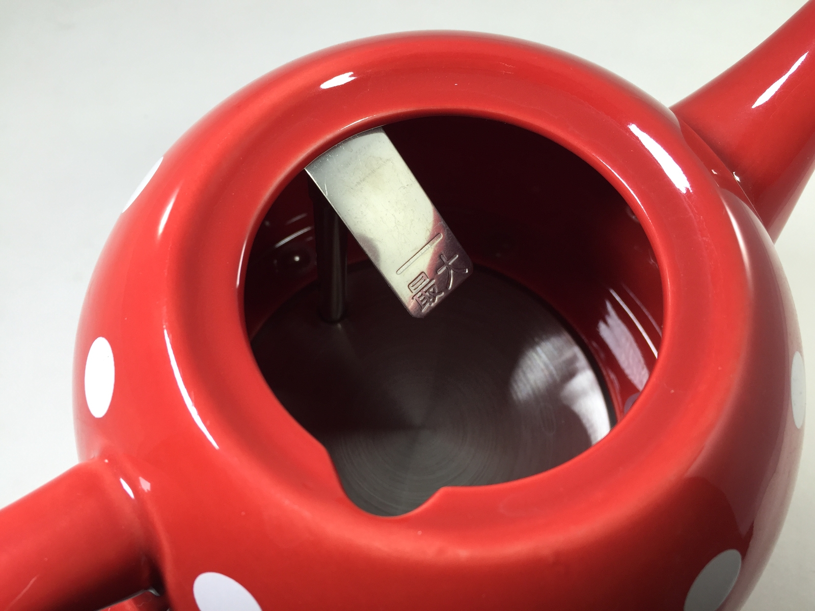 Teapot Ceramic Electric Kettle Red Polka Dot Electric Cerami Kitchen Kettle gallery