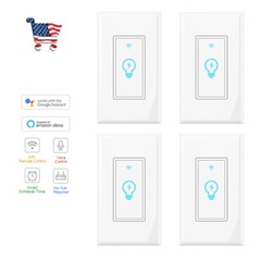 Smart Light Switch, Compatible with Alexa, Google Home IFTTT, App and Voice