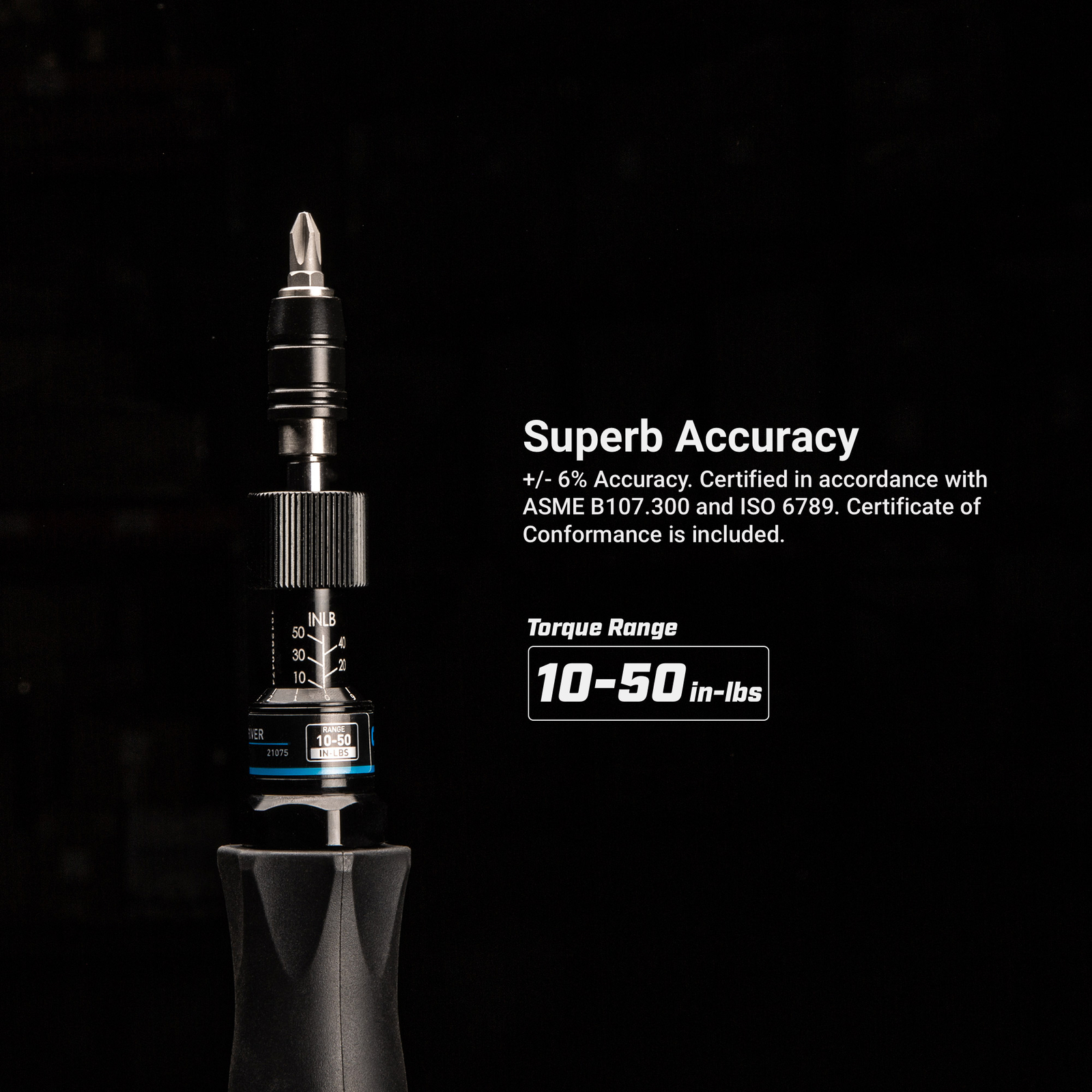 Capri Tools 21075 Certified Torque Limiting Screwdriver Set 10 to 50 inch-pounds gallery