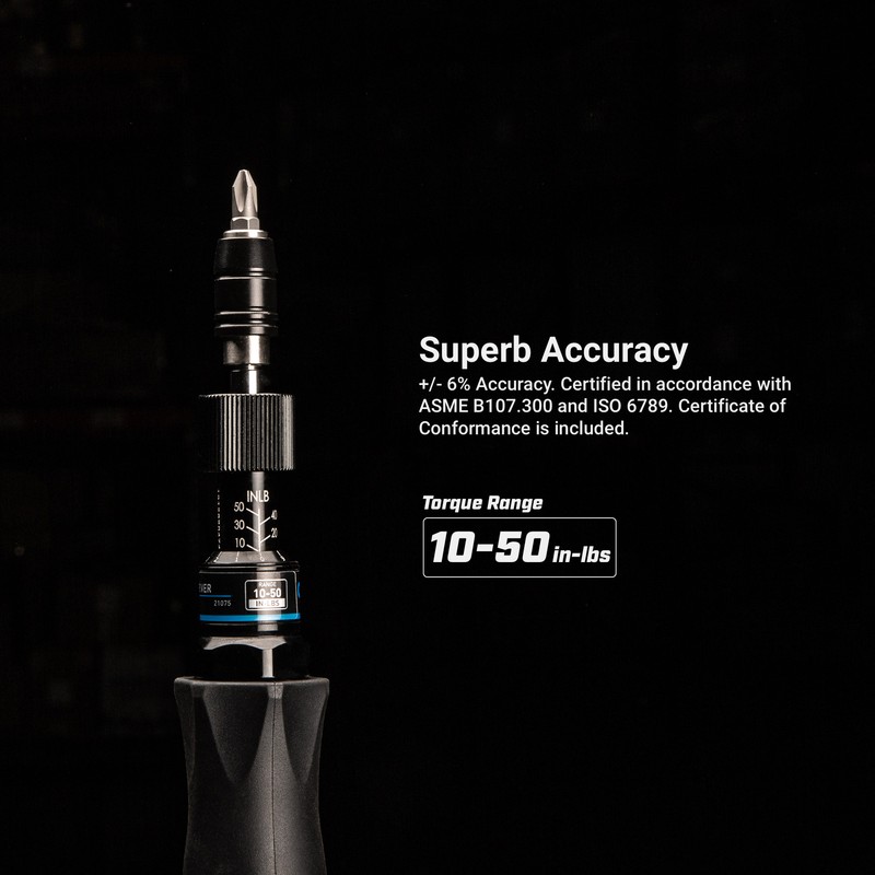 Capri Tools 21075 Certified Torque Limiting Screwdriver Set 10 to 50 inch-pounds gallery