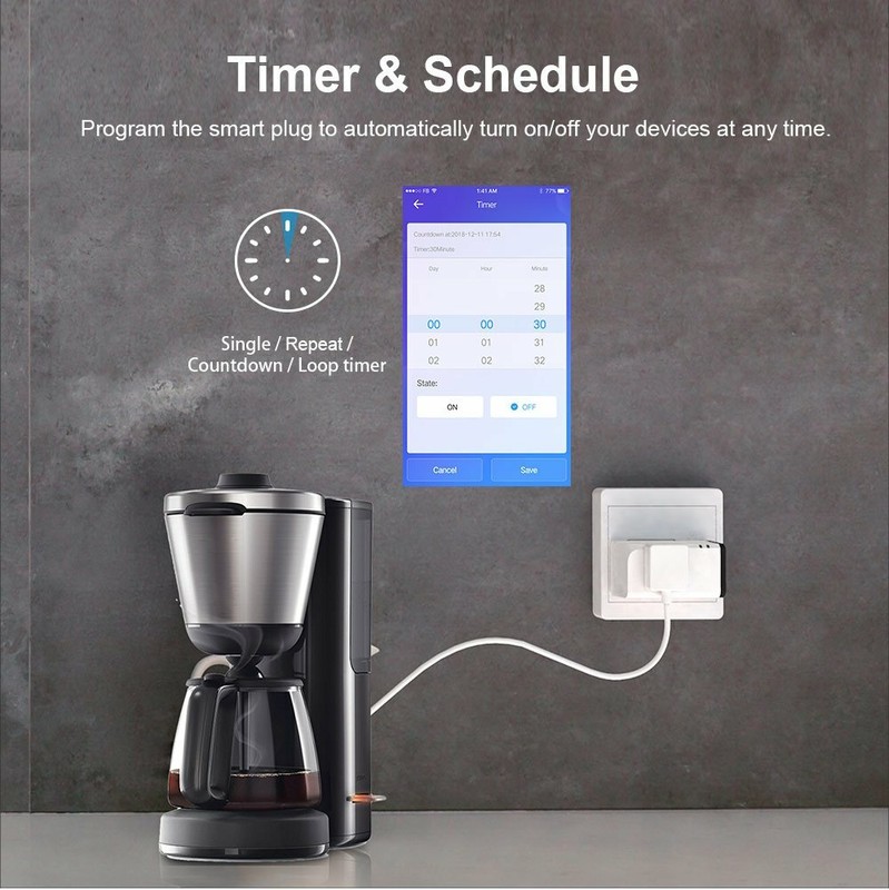 SONOFF S31 Lite 15A Wifi Socket Plug Wireless Smart Switch App Control for Alexa gallery