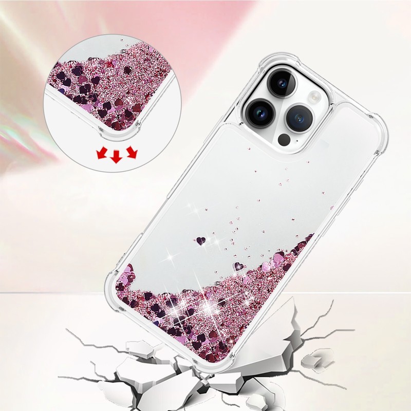 For iPhone 16 Pro Max 14 Plus 11 XR Luxury Liquid Glitter Dustproof Phone Case gallery