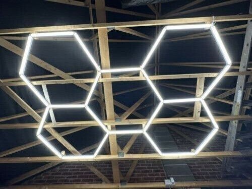 5 Grid LED Hexagonal Garage Light DIY Ceiling Light for Warehouse Workshops Gyms gallery