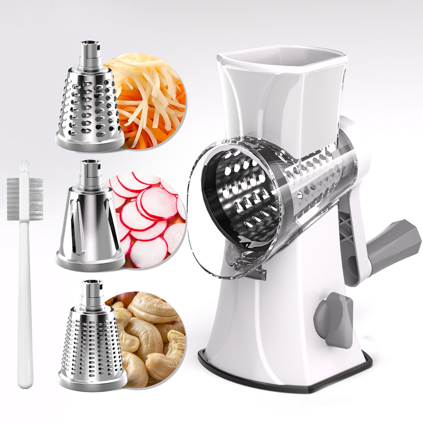 3-In-1 Manual Vegetable Shredder &Cheese Grater Hand Crank Rotary Slicer Chopper gallery