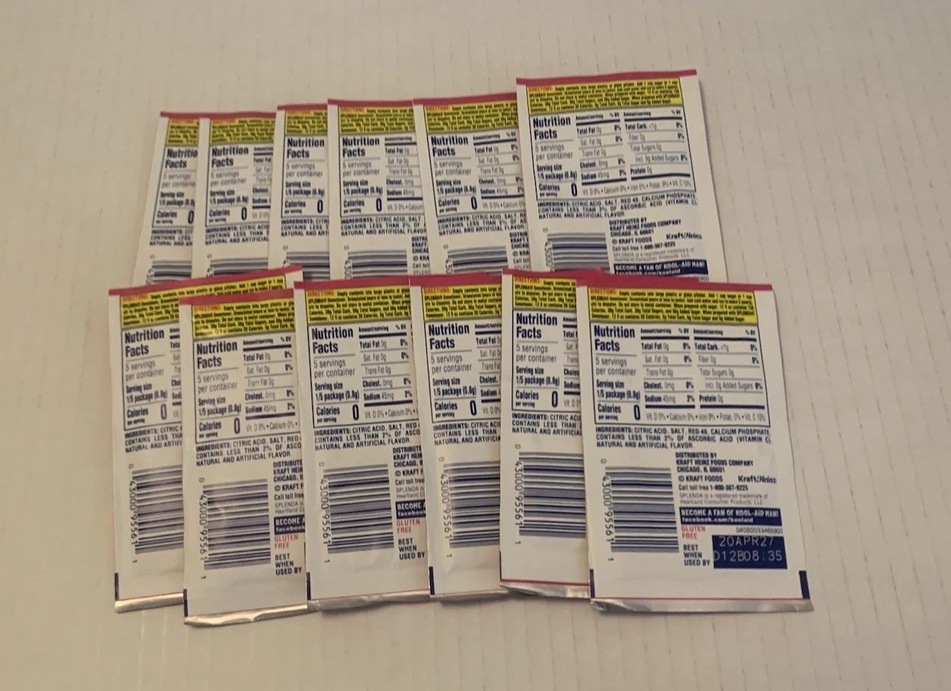 12x Packets Kool-Aid Strawberry Caffeine Free Soft Drink Mix 0.14oz gallery