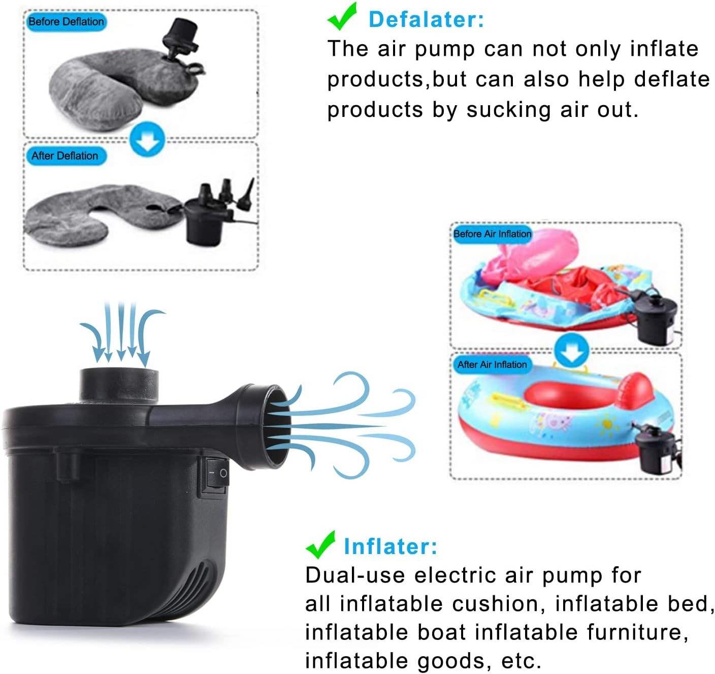 Newpol 100 Gallon/Min Electric Inflatable Bed Pump gallery