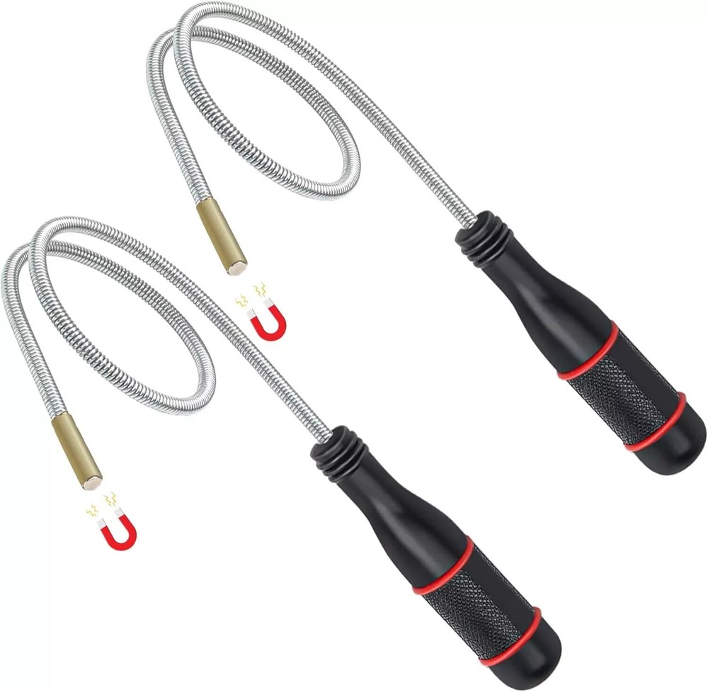 Magnetic Telescoping Pickup Rod Tool Flexible Grabber Stick Inspection Sweeper