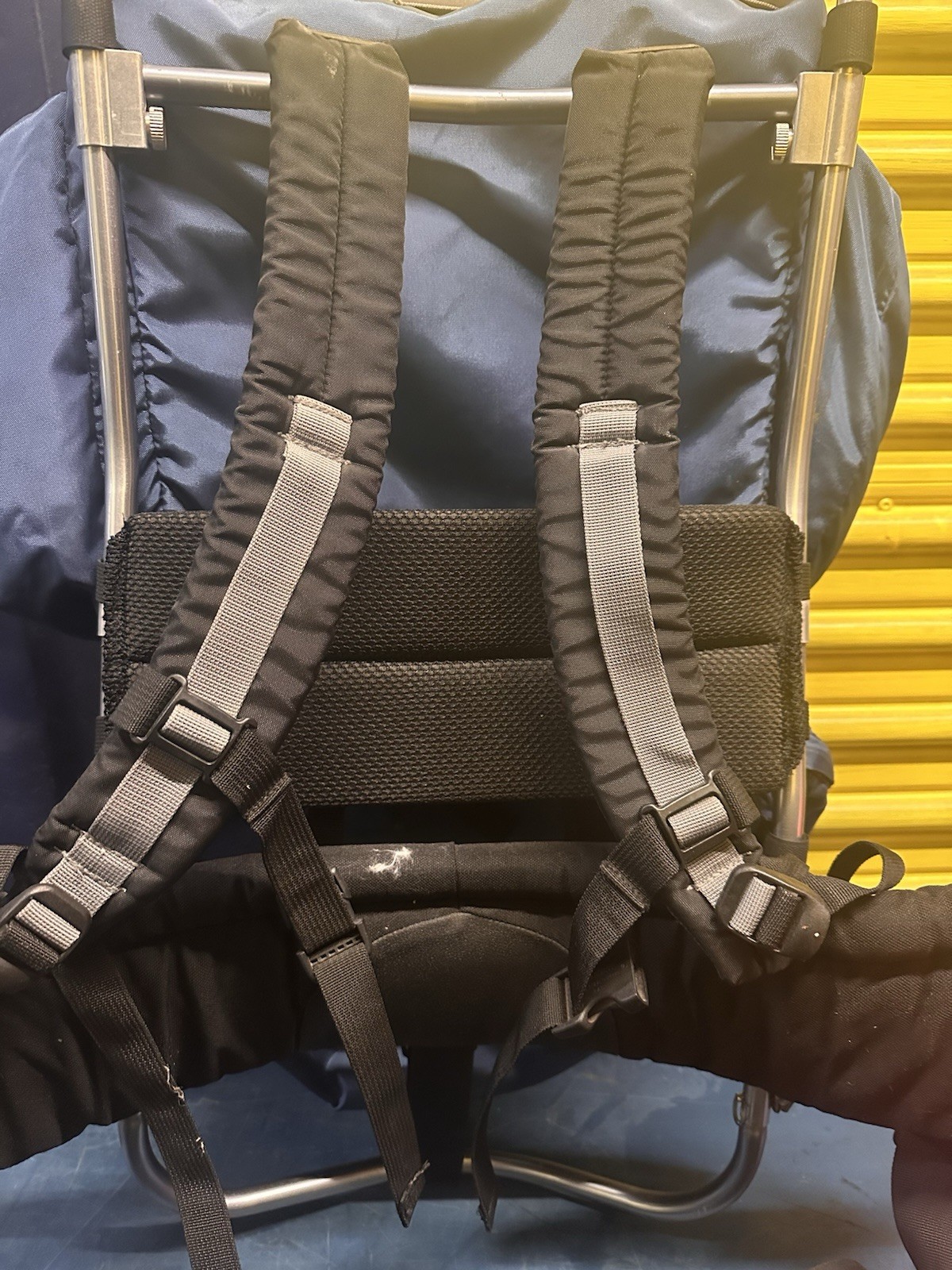 JanSport Blue Rainier External Frame Hiking Backpack 5