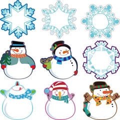 45 Pcs Snowman Snowflake Cutouts Classroom Bulletin Board Decoration Snowflake S