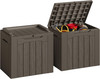 31 Gallon Waterproof Resin Deck Box - 2 Pack for Outdoor Storage Solutions gallery
