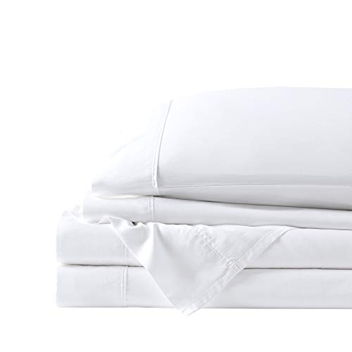 100% Rayon (from Bamboo) Bed Sheets Set, Breathable, Full White Sheet Set gallery