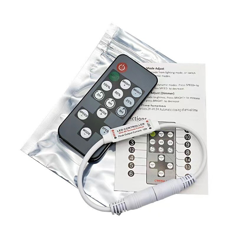 5-24V 14Keys RF LED Strip Controller Mini Dimmer RF Remote 5050 LED Strip Lights gallery