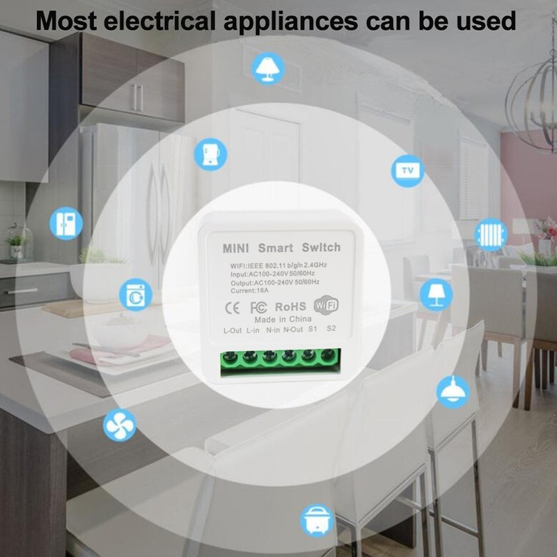 Smart WiFi Light Switch with Timer Function No Hub Required 2 Way Control 16A gallery