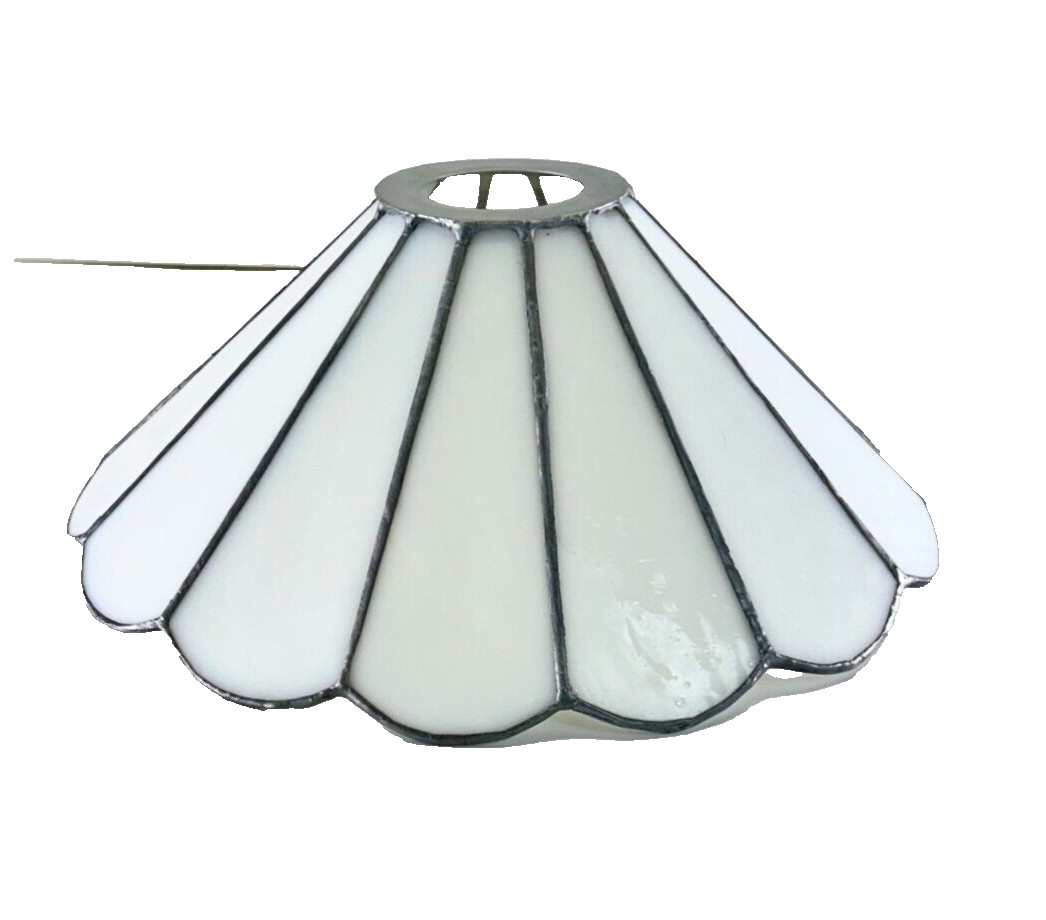 9 x 4 in Retro Capiz Translucent Glass Shell Lamp Shade/Wall Light/Sconce White gallery