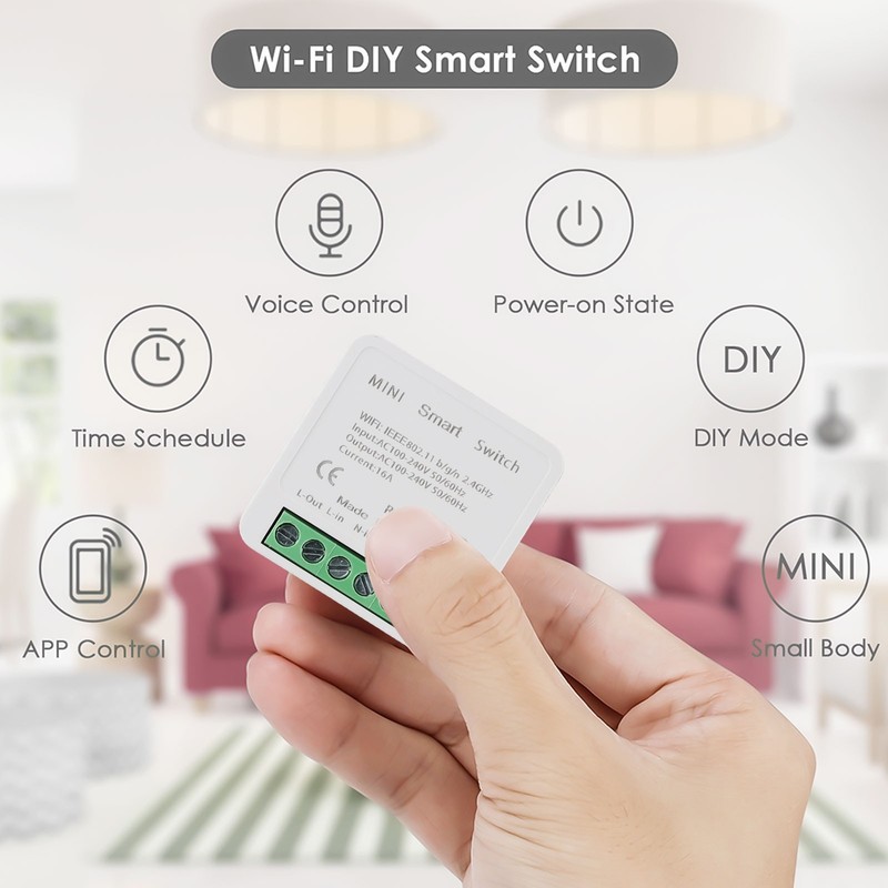 Smart WiFi Light Switch with Timer Function No Hub Required 2 Way Control 16A gallery