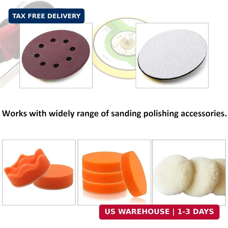 1Pcs 5in Hook and Loop Flexible Backing Pad, 5" Sanding Back Pad 5/16" 24 Thread gallery