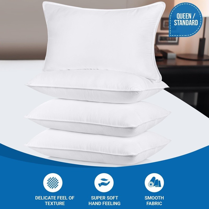 Utopia Bedding Bed Pillows for Sleeping (White), Queen Size Set of 4, Hotel... gallery