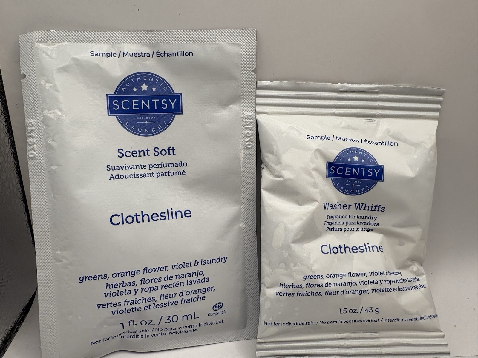 Scentsy Sample Lot – Clothesline Laundry & Honey Chamomile Pet Shampoo – 4 Pack gallery