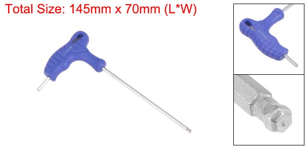 3mm Ball End Hex Key T-Handle Wrench Spanner, Metric CR-V Steel gallery
