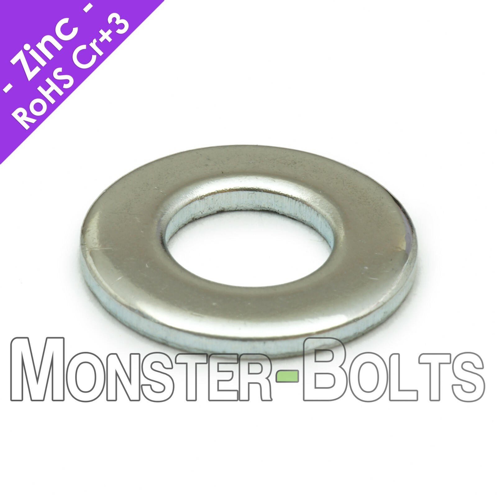 US / Inch - SAE Flat Washers, Cr+3 Zinc Plated Steel, #4 #6 #8 #10 1/4 5/16 3/8" gallery