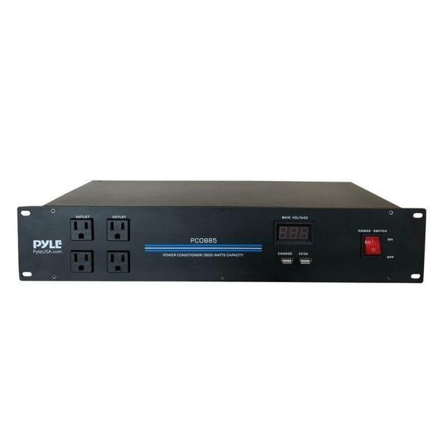 Pyle 19" Rack Mount Power Supply USB Chargeport 20 Outlets 3600 Watt 120V gallery
