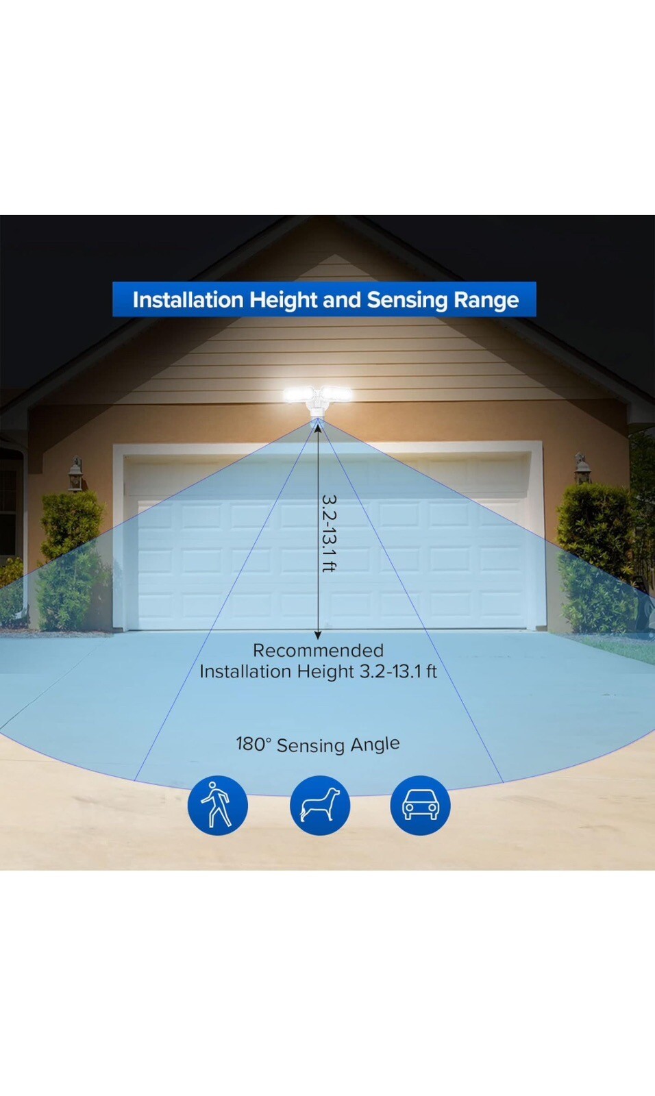 SANSI LED Outdoor Motion-Activated Security Lights, 27W (200W Equiv.) 2700lm, 50 gallery