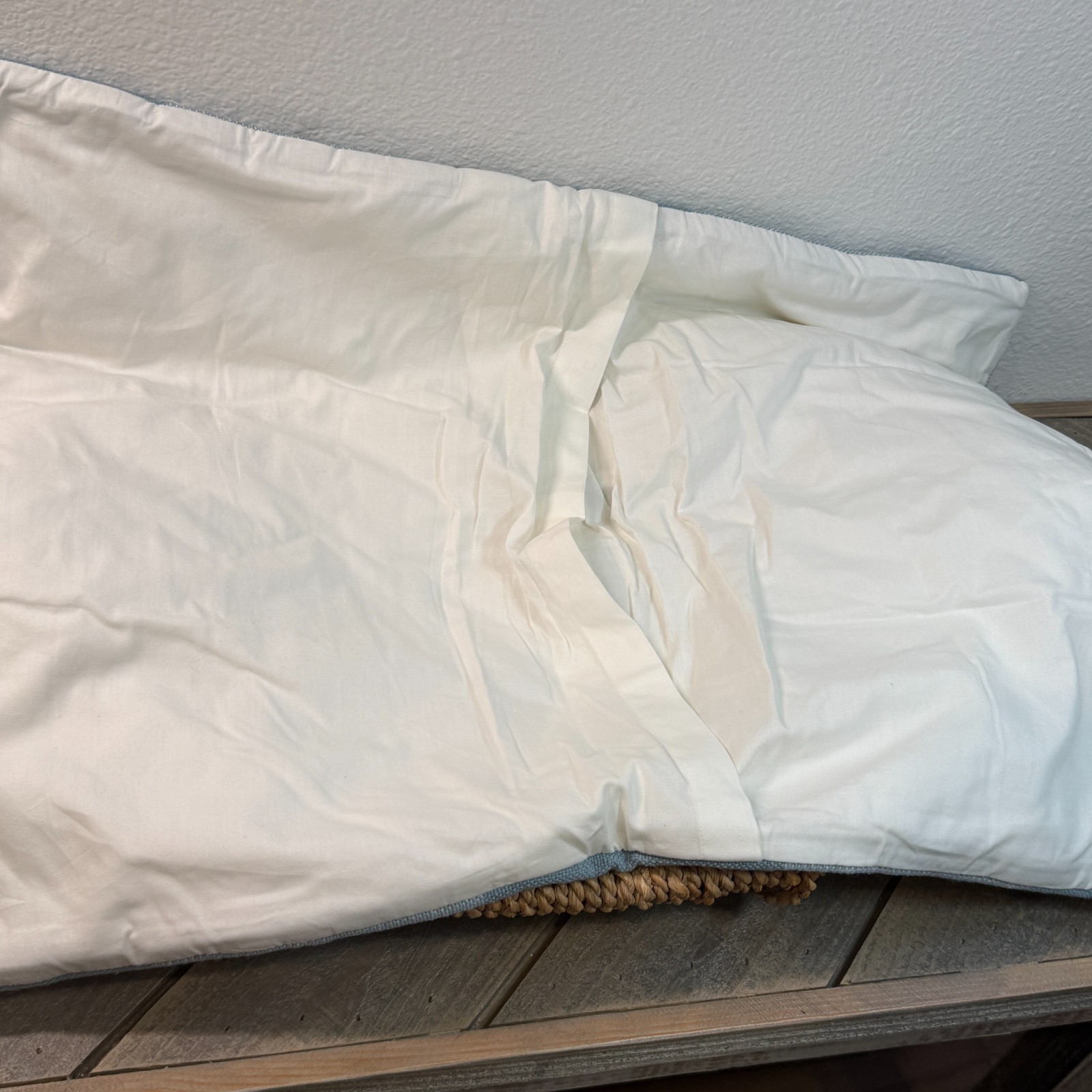POTTERY BARN BRYCE COMFORTER PILLOW SHAM (1) STANDARD ~ CHAMBRAY BLUE - SAMPLE* gallery