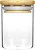 | 18oz Bamboo Lid Suction Glass Jars - 28 Grams - 40 Count - Refillable gallery