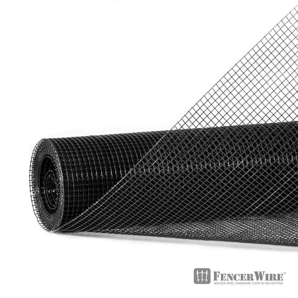 Welded Wire Fencing Roll 125 ft Black Vinyl Coated Hardware Cloth Multiple Use gallery