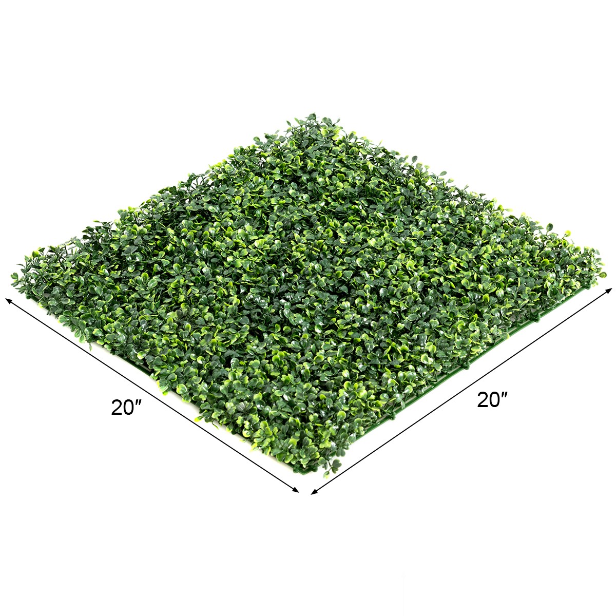 12 PCS 20"x20" Artificial Boxwood Plant Wall Panel Hedge Privacy Fence Green gallery