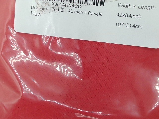 Deconovo Red Solid Color Room Darkening Rod Pocket Curtain 2 Panels - 42" X 84" gallery