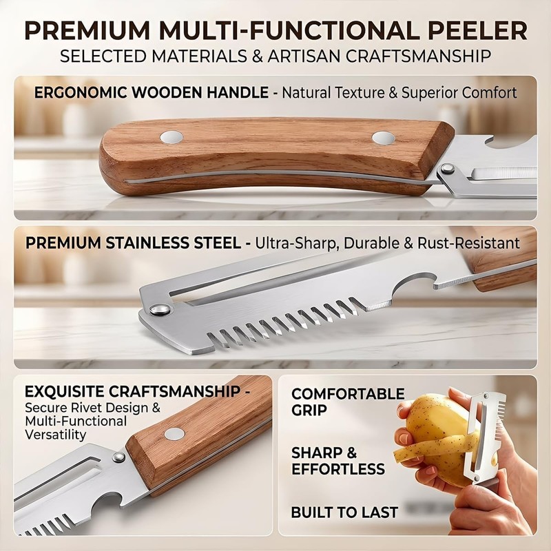3 in 1 Multi-Functional Vegetable Peeler for Kitchen Stainless Steel Peeler gallery