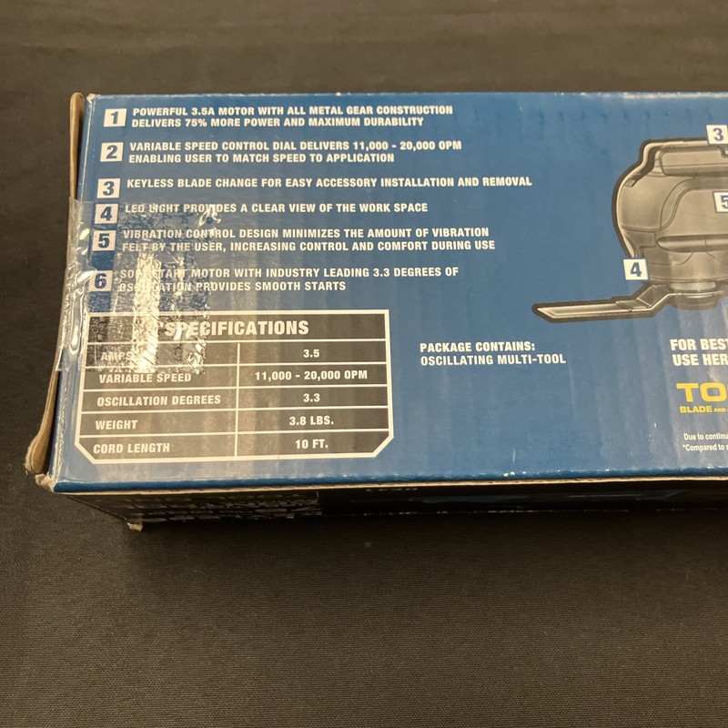 Hercules 3.5 Amp Variable Speed Oscillating Multi-Tool HE41 59510 gallery