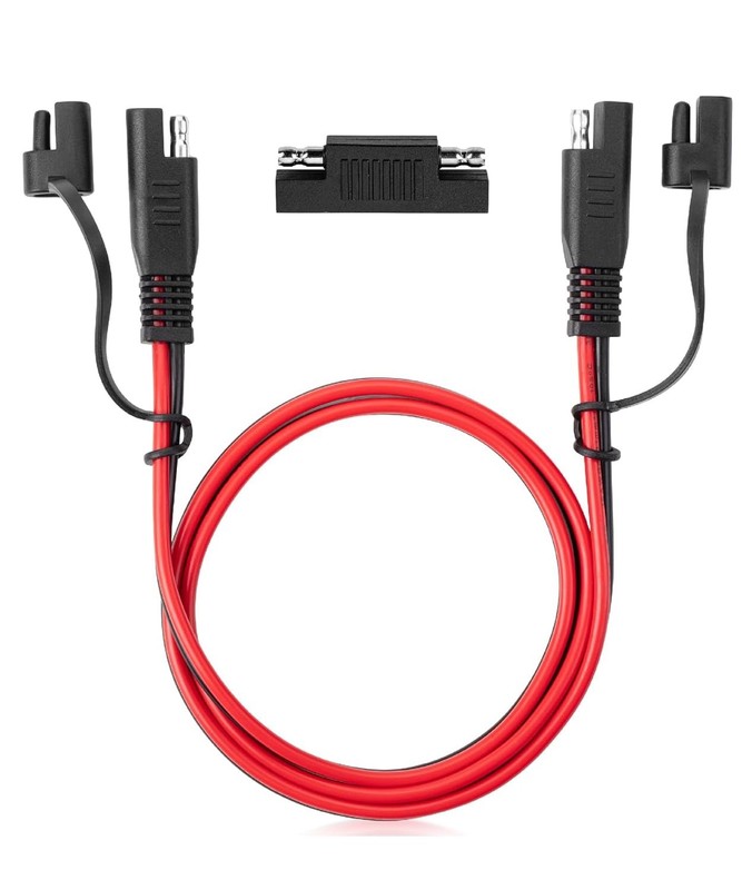 Weather-Resistant 3FT SAE Extension Cable with Dust Cap - Ideal for Outdoor Use gallery