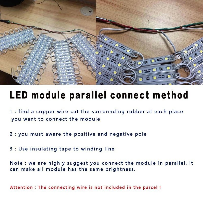 10-2000ft 3 LED Module SMD 5050 RGB White Waterproof Light Strip Sign Design 12V gallery