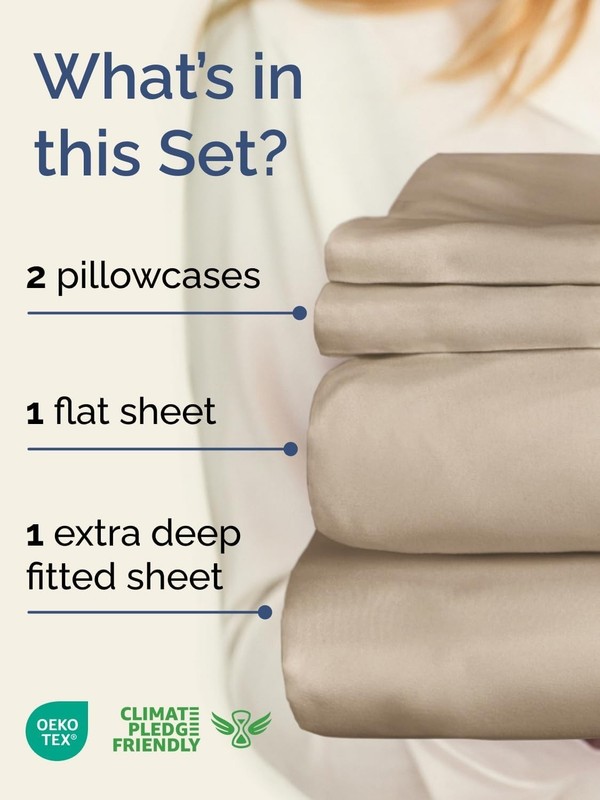 Extra Deep Queen Sheet Set - 4 Piece Breathable & Cooling Bed Sheets - Easily... gallery
