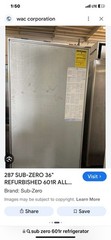 Sub-Zero 601R. Wood Panel Ready. Right Hand Hinge. Used. See Pics